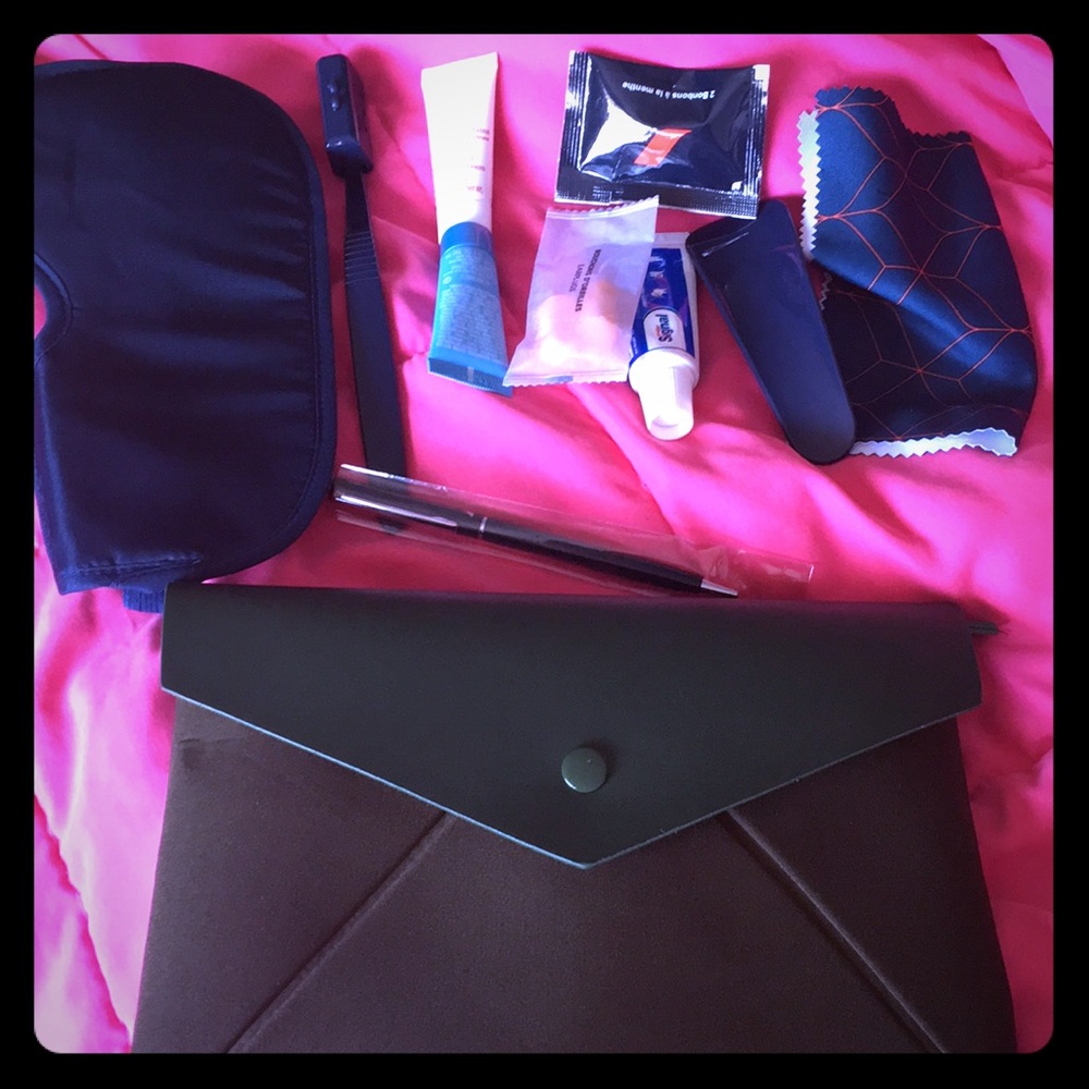 AirFrance unused business class amenity kit.